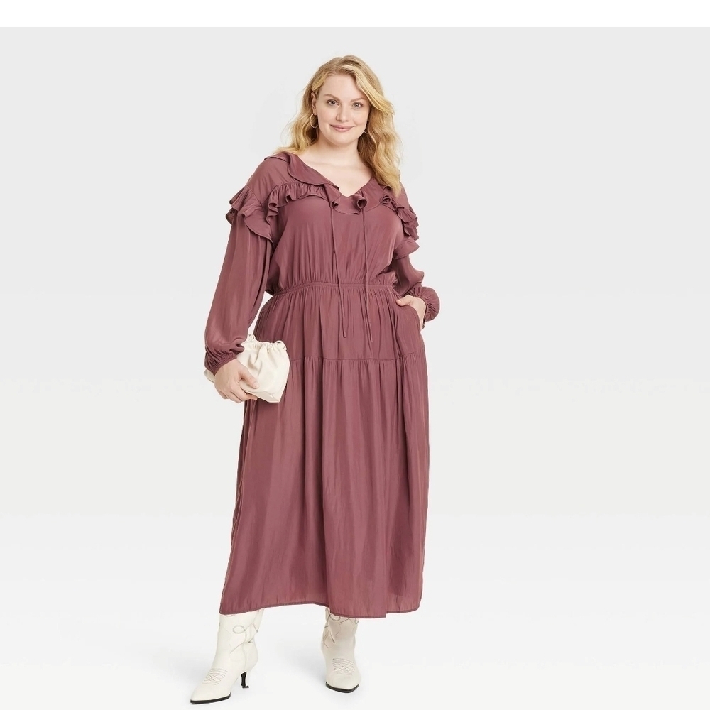 Universal Thread Pink Pleated Tie Front Sundress